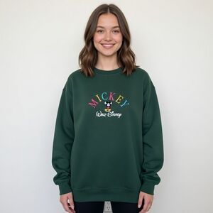 Disney World Mickey Inc Dark Green Mickey Sweatshirt